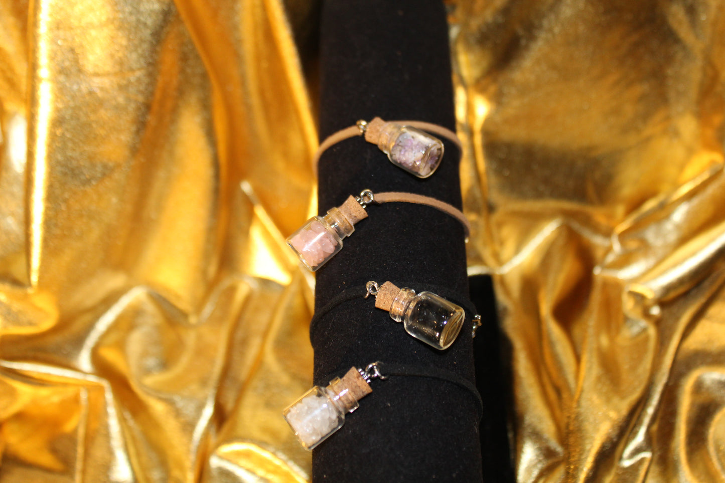 Clear Quartz bracelets (Black)