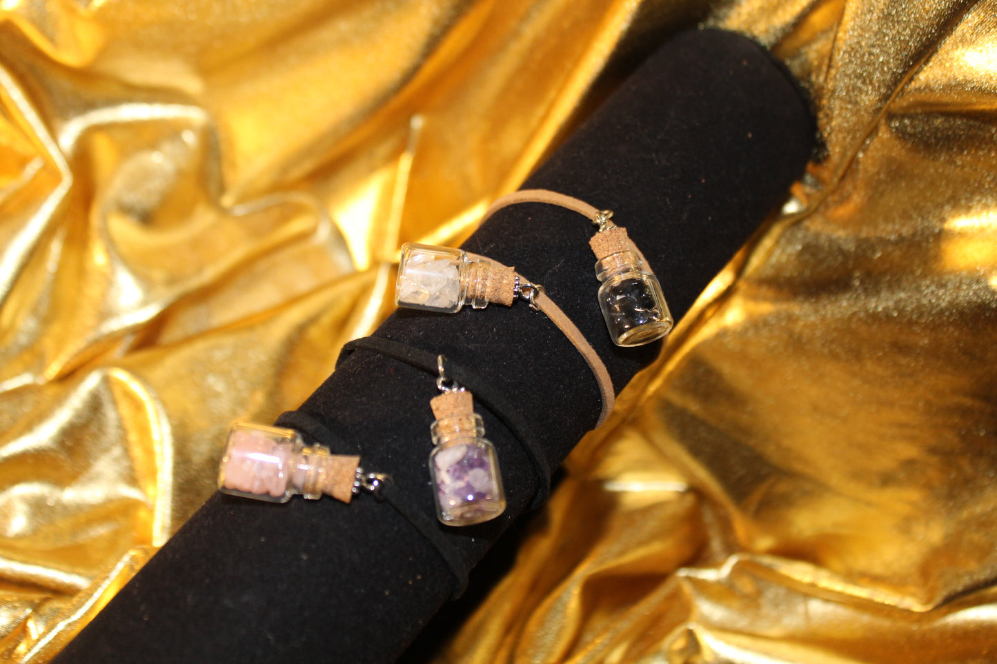 Rose Quartz Bracelet (Black)